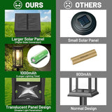 BesLowe Upgraded Solar Pathway Lights Outdoor, 8-Pack Large LED Solar Light Outdoor Waterproof, Super Bright Outside Lights for Yard, Sun-Powered Landscape Lighting for Garden Walkway, Warm White