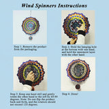 2 Pack Wind Spinners Outdoor Hanging Stainless Steel Multi Color 12 Inch Yard Art Decoration 3D Wind Spinners Mandala for Garden Porch