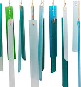 Blue Handworks Sea Glass and Driftwood Chime - Sandblasted Glass and Found Wood Hand Crafted Wind Chime