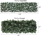Garden Land Artificial Leaf Faux Ivy Expandable/Stretchable Privacy Fence Screen (2PC,Ivy)…