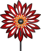 Metal Wind Spinners Outdoor - 83" Tall Wind Sculpture for Yard Garden with Ground Stake, Kinetic Yard Art Lawn Decor, Unique Gift for Garden Lover