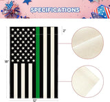 AVOIN colorlife Thin Green Line Military and Conservation Garden Flag 12x18 Inch Double Sided Outside, American Stars and Stripes Patriotic Yard Outdoor Decoration