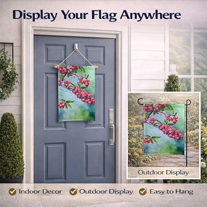 Caroline's Treasures Pennsylvania Mountain Laurels in Watercolor Garden Flag Mailbox Flag Decorative Yard Flag Banner Outside Patio Artwork Yard Flower Beds, Garden Size, Multicolor
