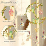 Suncatcher - Amethyst Moon Crystal Sun Catcher Window Hanging, Good Luck Charms Gifts for Women Chrismas Thanksgiving Birthday Crystal