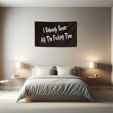 I Solemnly Swear All The Time Funny Meme Flags Cool Flags Banner 3x5 FT Room Guys Girls College Dorm Bedroom Frat Man Cave Wall Hangings Black
