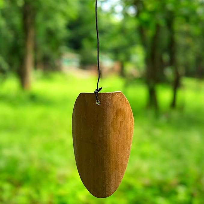 Butterfly Bamboo Wind Chime – Handcrafted 39” Hanging Outdoor Windchime with Colorful Carved Wood Topper & Relaxing Sound – Natural Bamboo Garden Décor for Porch, Patio, or Balcony