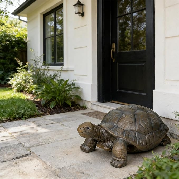 SKYFIRE Large Turtle Statues for Garden - 29.5' x 15.7' x 11.8' Fiber Reinforced Concrete Figurines, Garden Sculptures & Statues for Outdoors, Lawn, Yard, Indoor - Tortoise Outdoor Decor