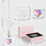 Birthday Gifts for Grandma, Crystal Suncatcher Indoor Window Rainbow Maker for Window Hanging, I Love You Grandma Sun Catcher Gifts for Grandmother from Grandkids