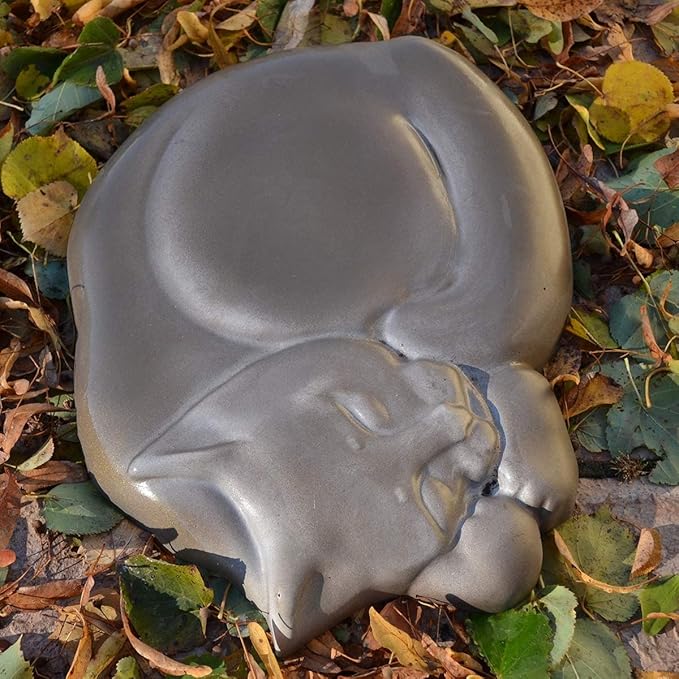 SvitMolds Concrete Mold DIY Cat Stepping Stone Mould Plaster Concrete Sleeping Cat Garden Path Patio or Yard Size14,6" x10,9 x1,6 S03