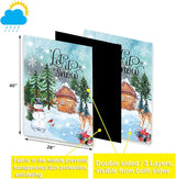 CDLong Seasonal Garden Flag Set of 12 - Double Sided 28 x 40 Inch Large Yard Flags, Outdoor Holiday Decorations for All Seasons, Christmas, Spring, Summer, and Fall - Big House Flags for Outside Decor