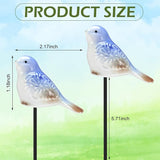 Sosation 2 Pcs Miniature Bird Decorative Stakes Ceramic Bird Figurines Cute Decorative Garden Stakes Mini Animal Garden Decoration for Fairy House Bonsai Indoor Outdoor Lawn Pathway Patio Ornaments
