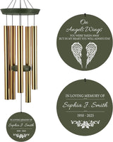 ASTARIN Custom Wind Chimes Memorial, Condolences Gift for Loss Husband Wife Son, Care Package for Grieving Friend, Garden Deep Tone Sympathy Wind Chimes(Produced in USA)