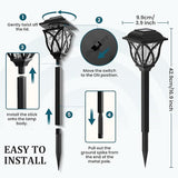 GIGALUMI 8 Pack Solar Lights Outdoor Waterproof, LED Solar Garden Lights, Outdoor Decorations, Garden Decor for Yard, Patio, Landscape, Planter, Walkway (Cold White)
