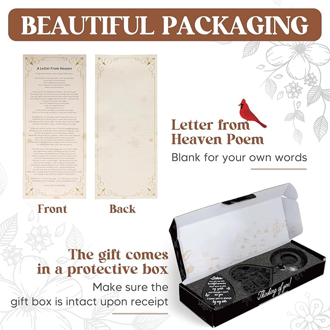 Memorial Gifts for Loss of Sister, Prayer Angel Sympathy Wind Chimes, Loss of Sister Sympathy Gift - A Gift to Express Condolence, Bereavement, Comfort, Remembrance and Healing