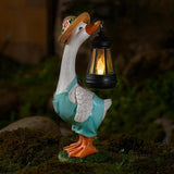 Solar Garden Outdoor Statues Goose, Goose Outdoor Lawn and Garden Statue, Lawn Decor Statue for Patio, Balcony, Yard Ornament - Gifts for Mom Grandma Women