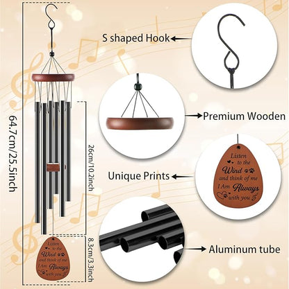 Pet Memorial Gifts for Dogs - Dog Memorial Gifts for Loss of Dog Mum Owners, Dogs Sympathy Wind Chimes Passing Away Remembrance Bereavement in Memory of Pet Present