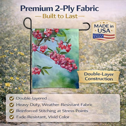 Caroline's Treasures Pennsylvania Mountain Laurels in Watercolor Garden Flag Mailbox Flag Decorative Yard Flag Banner Outside Patio Artwork Yard Flower Beds, Garden Size, Multicolor