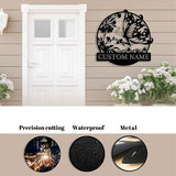 Custom Butterfly Metal Sign,Personalized Butterfly House Number Signs,Personalized Gardener Name Sign,Garden Patio Wall Decor (Style-3)