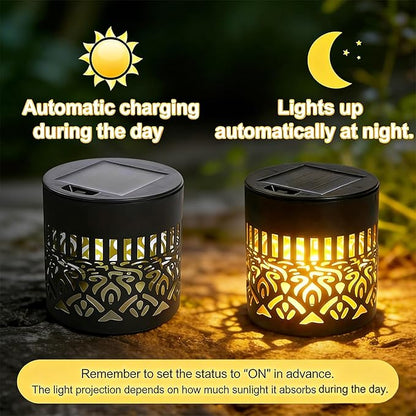Decorative Solar Mandala Lights, 2026 Upgrade Outdoor Metal Solar Mandala Lights, Waterproof Mandala Theme Fence Light for Garden Backyard Post Patio Yard (2 Pcs)