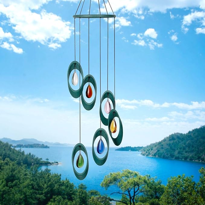 Woodstock Chimes Signature Collection, Woodstock Bellissimo Bells, 28'' Olive Wind Bells for Outdoor, Patio, Home or Garden Décor (CYBRO)