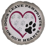 Magnolia Garden 10-Inch Dogs Leave Pawprints On Our Hearts Decorative Stepping Stone – Canine Memorial Resin Garden Tile – Dog Sympathy & Bereavement Outdoor Accent