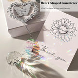 Thank You Gift for Women Men, Suncatcher Gift with Engraved Thank You Message, Personalized Rainbow Maker for Teacher Coworkers Nurse Friend, Unique Appreciation Crystal Ornament