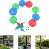 NUOBESTY Decorative Flower Basket Rain Chain for Downspouts, 8pcs Hanging Outdoor Garden Rain Chains, Window Beads for Balcony and Courtyard Water Drainage