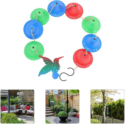 NUOBESTY Decorative Flower Basket Rain Chain for Downspouts, 8pcs Hanging Outdoor Garden Rain Chains, Window Beads for Balcony and Courtyard Water Drainage
