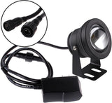 LemonBest® 10w Warm White LED Underwater Light Spotlight Flood Lamp for Fountain Pond Garden Pool Landscape Outdoor Ac 85-265v Us Plug Black Housing