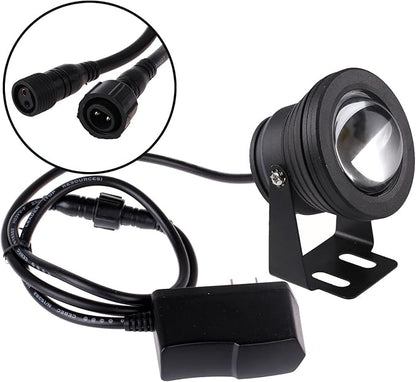 LemonBest® 10w Warm White LED Underwater Light Spotlight Flood Lamp for Fountain Pond Garden Pool Landscape Outdoor Ac 85-265v Us Plug Black Housing
