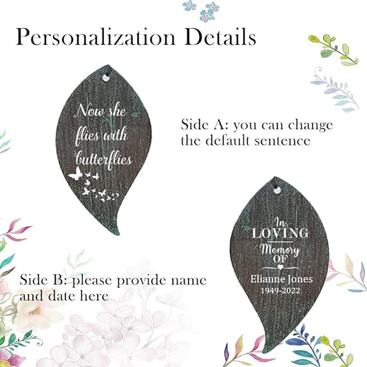 ASTARIN Memorial Custom Wind Chimes for Loss of Loved One, Wind Chimes for Patio Yard Decor, 24'' (condolences-10)