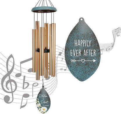 ASTARIN Engagement Gifts Wind Chime, Personalized Names & Date Wind Chimes Gifts for Couple 2025, Wedding Gift for Newlywed Bride Groom Husband Wife, Gift Valentine’s Day Produced in USA