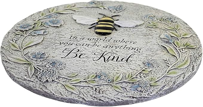 Roman Giftware Inc., Garden Collection, 11.75" D BEE Stepping Stone,Religious, Inspirational, Durable (1x11x11)