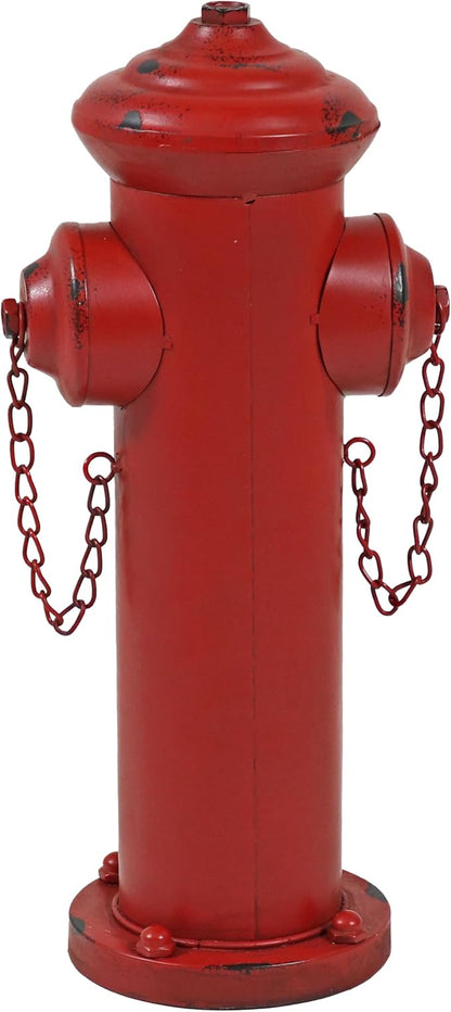 Sunnydaze Fire Hydrant for Dogs to Pee on - Dog Fire Hydrant Pee Post for Potty Training- Red Powder-Coated Paint Finish - 14 in