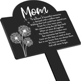 Roowest Cemetery Grave Decorations Acrylic Memorial Stakes Grave Stake Markers Sympathy Garden Plaque Waterproof Remembrance Sympathy Gift for Cemetery Graveside Outdoors Yard(Mom)
