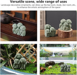 Mini Monk Buddha Statue Green Sandstone Statues Zen Monk Praying Statue Sculptures for Wealth Good Luck Feng Shui Decor Home Fish Tank Aquarium Garden (Style 1)