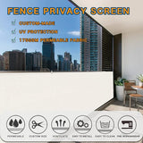 LOVE STORY Balcony Privacy Screen, 3'x13' Deck Shield Screen Fence Cover,UV Protection and Weather-Resistant,3 FT Height for Deck, Patio, Backyard, Outdoor Pool, Porch, Railing, White