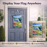 Caroline's Treasures Massachusetts Mayflowers in Watercolor Garden Flag Mailbox Flag Decorative Yard Flag Banner Outside Patio Artwork Yard Flower Beds, Garden Size, Multicolor