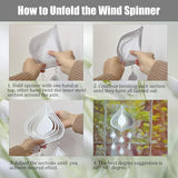 4Pack 10inch Sublimation Wind Spinner Blanks 3D Aluminum Metal Wind Sculpture Kinetic Spinners for Yard and Garden Indoor Art Ornaments Hanging Decoration (Boho Waterdrop Pendant)