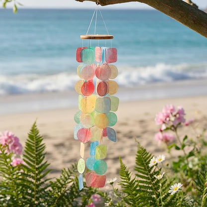 Solange & Frances Rainbow Wind Chimes for Outside. Spring Porch Decor Windchime Outdoors, Home Decor, Wind Chimes Garden Decor and Front Porch Decor. Unique Birthday Gifts, for Mom