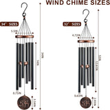 Wind Chimes for Outside, Vintage Deer Deep Tone Wind Chime Outdoor Clearance, Patio Porch Balcony Decoration, Garden Hanging Decor Gifts for Women Mom Grandma (34" Deer)