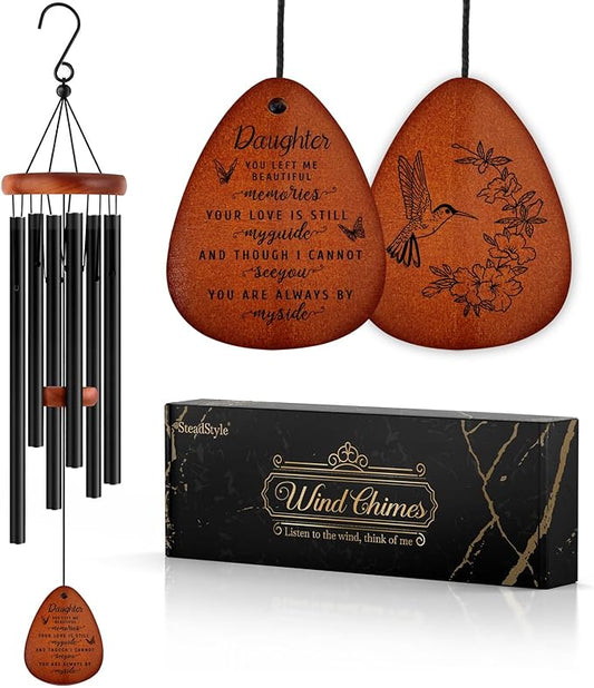 SteadStyle Memorial Gifts for Loss of Daughter, Memorial Wind Chimes, in Memory of Loved One, Bereavement Gifts, Sympathy Gift for Loss of Daughter, Home Decor Outdoor Garden Patio