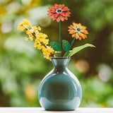7Pcs/Set Metal Flower Garden Stakes,Metal Eyes Flowers Outdoor Decor Stake Yard Art Decoration,Garden Plant Stick Spring Patio (C)
