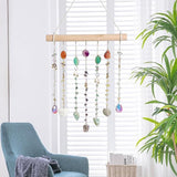Agate Crystal Sun Catcher Decor - Dream Catcher Handcrafted with Natural Stones & Wood - Gift for Housewarming, Mother’s Day, Wedding for Family and Friends - Room, Patio, Office Hanging Ornament