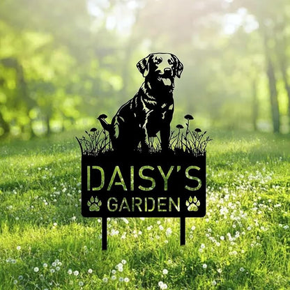 Custom Chesapeake Bay Retriever Metal Memorial Garden Stake Personalized Pet Grave Marker Name Sign Remembrance Stake Decor,Memorial Statue Sign for Garden Outdoor Outside Yard Decor Dog Loss Gift.