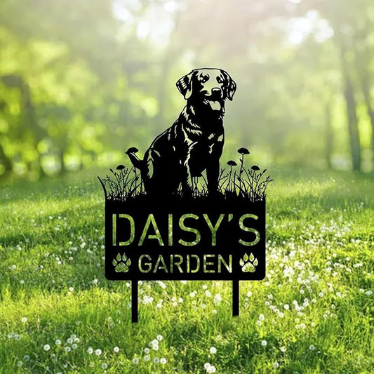 Custom Chesapeake Bay Retriever Metal Memorial Garden Stake Personalized Pet Grave Marker Name Sign Remembrance Stake Decor,Memorial Statue Sign for Garden Outdoor Outside Yard Decor Dog Loss Gift.