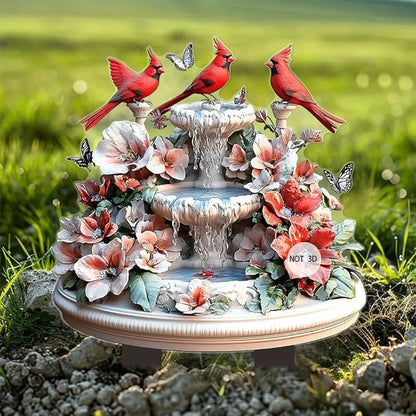 Hummingbird Flowing Water Garden Stake Decor, Butterfly Acrylic 2D Garden Decoration,Sculptures Ornament Garden Accessories for Outdoor Indoor Yard Lawn Pot Plants (Style C)