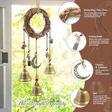 Witches Bells for Door for Protection, Handmade Witch Bells for Door Knob, Witch Wind Chimes for Home Blessing, Witchy Door Hanger Decoration