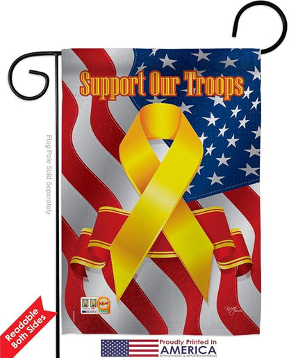 Breeze Decor GP108057-BOAF Marine Corps Americana Military Decorative Vertical Garden Flags Pack, 13"x 18.5", Multi-Color