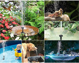 Solar Fountain with Panel Water Pump for Bird Bath Solar Panel Kit Outdoor Fountain for Outdoor Small Pond, Patio Garden and Fish Tank